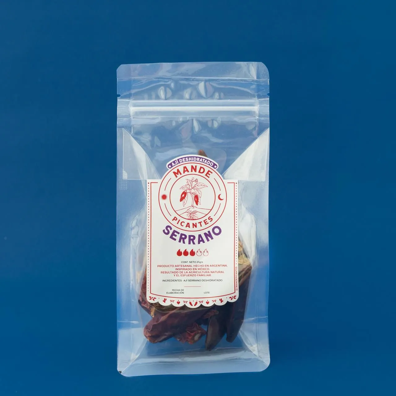 Pimiento serrano deshidratado